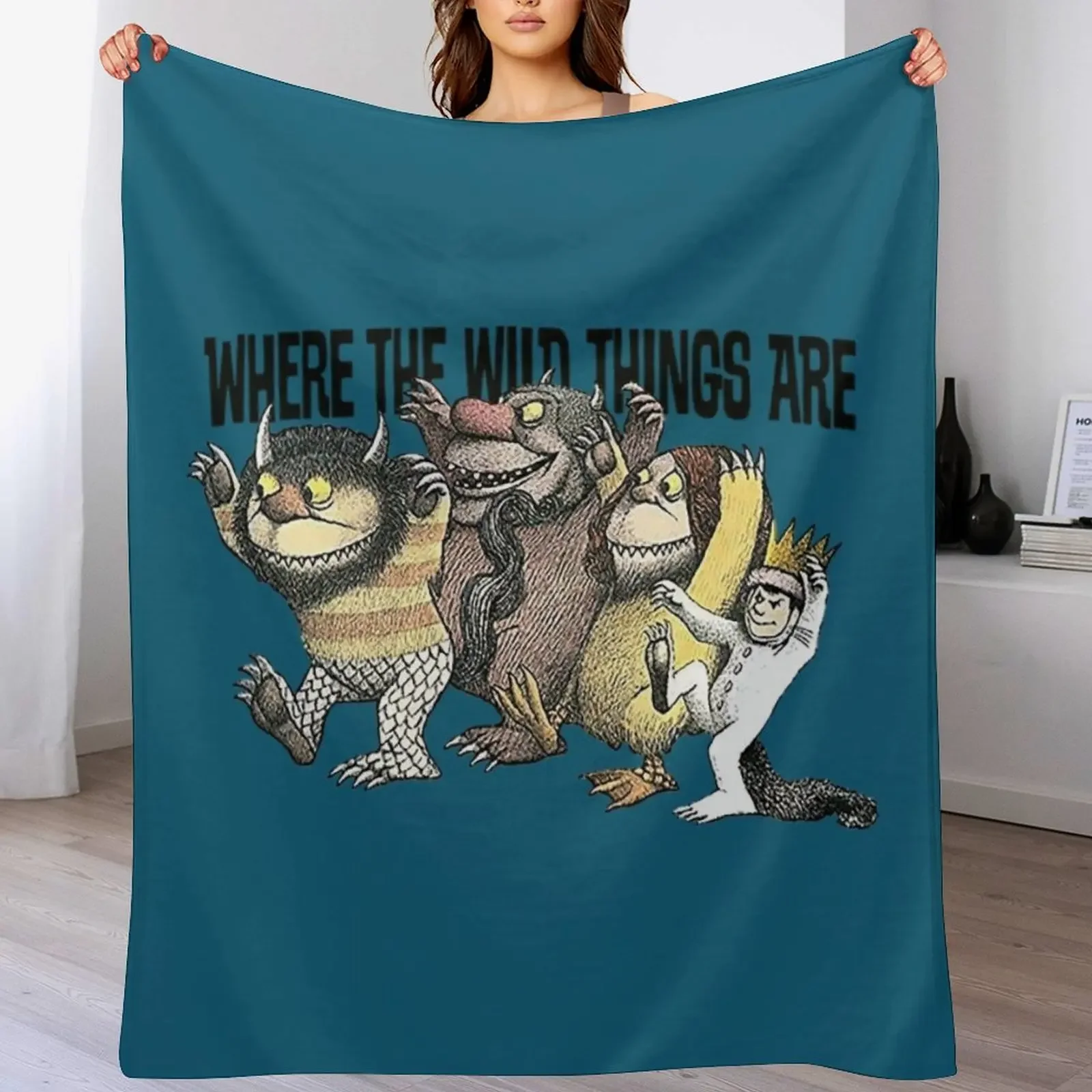 WHERE THE WILD THINGS ARE Throw Blanket Warm Accent Blanket for Living Room Decoration