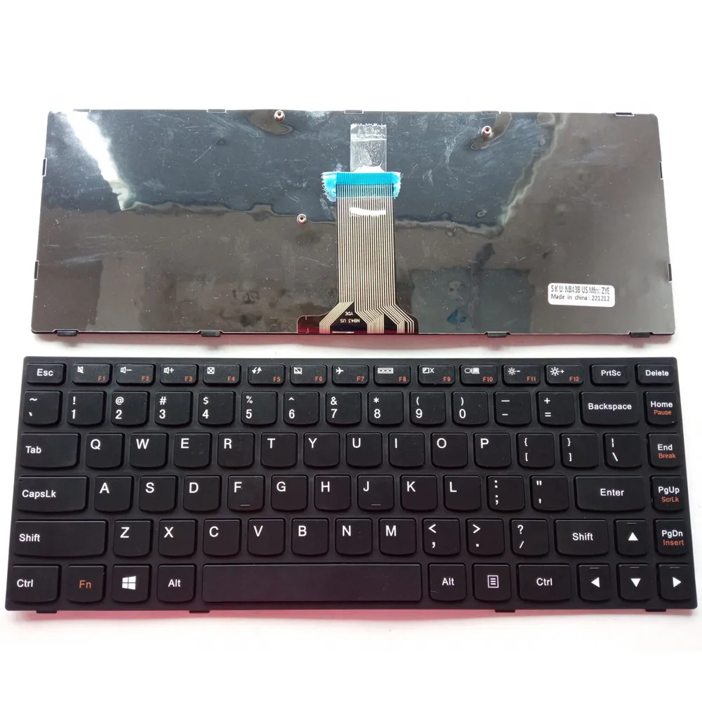 Teclado de Laptop US para LENOVO G40-30 G40-70M G40-75 G40-80 G41-35 B40 B40-30 B40 B40-45 B41-30 G40-45 Z40-70 Flex 2-14 2-14D