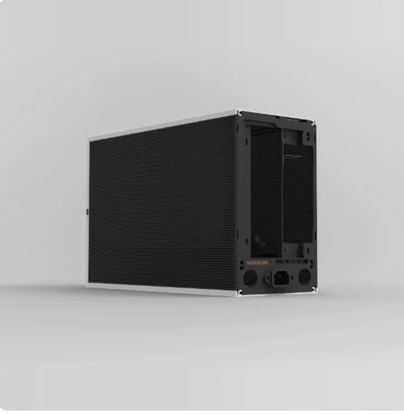 Customized 9L CNC Aluminum Alloy ITX Chassis, T1 A4 Back-to-Back Case Support Air Cooling & Water Cooling
