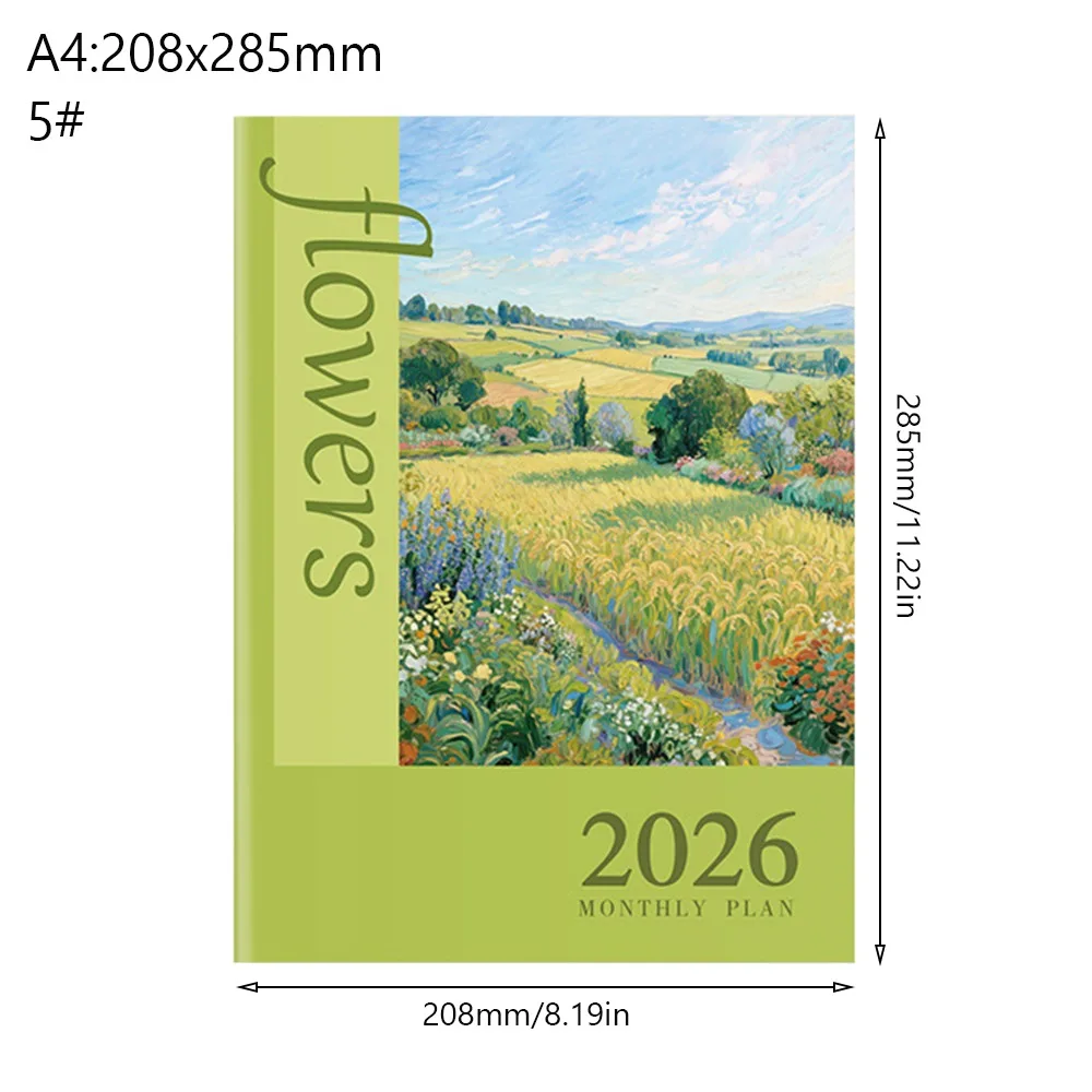 

Блокнот A4 A5 2026 с расписанием, 24 листа, план обучения, планировщик повестки дня, эффективность работы, планировщик для регистрации жизни, блокнот для студентов