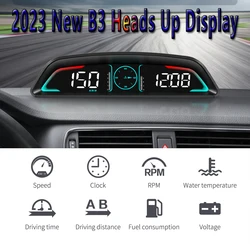 B3 Obd  Head Up Display GPS Digtial Car Gauge Speedometer on Board Computer Smart Car Gauge Water Temp Fuel Consumption Voltage