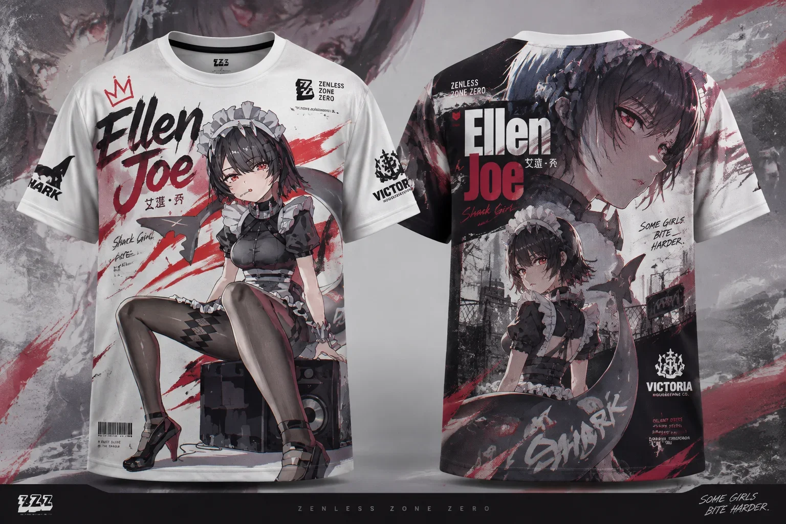 2026 Ellen Joe ZZZ Double Sided 3D Print T Shirt Zenless Zone Zero Game Graphic Unisex Streetwear Short Sleeve Tees