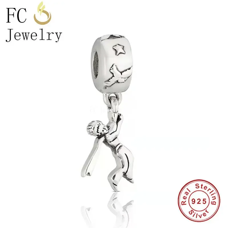 

FC Jewelry Fit Original Pan Charms Bracelet 925 Silver Sea Prince With Bird And Star Bead For Making Women Berloque 2024