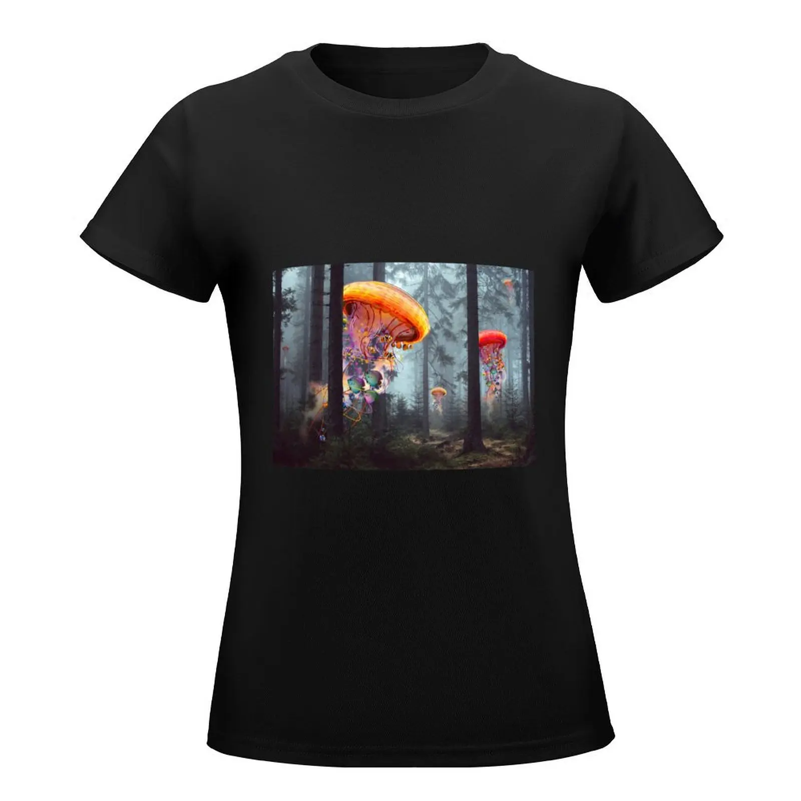 Forest of Jellyfish Worlds T-Shirt graphics vintage clothes graphic t-shirts for Women