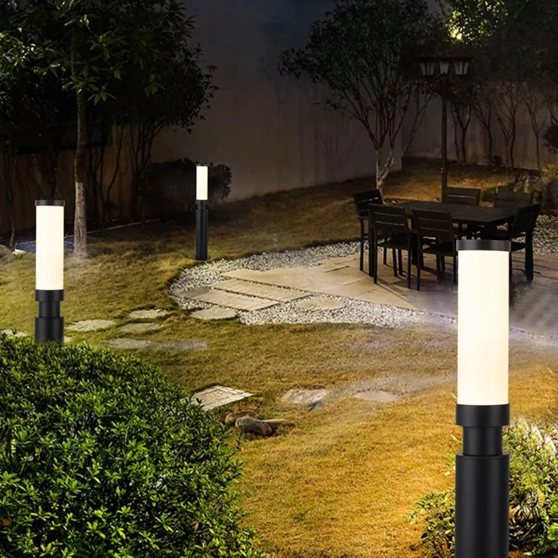 Lámpara LED de césped para exteriores, luz de calle moderna Simple, impermeable IP65, 85 ~ 265V, para camino de jardín, paisaje, parque, Villa, patio, decoración