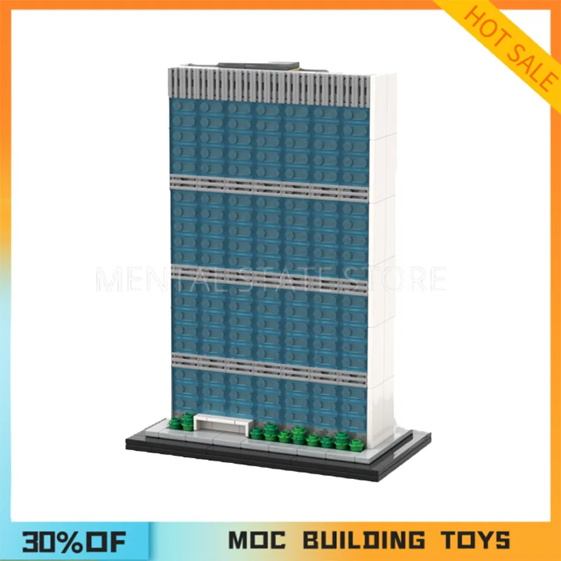 NEW 577PCS Customized MOC UN Secretariat Building Blocks Technology Bricks DIY Creative Assembly Education Toys Holiday Gifts