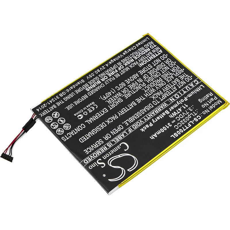 Cameron Sino Battery For Alcatel TLp032CC One Touch Pixi 8 8.0 3G,OT-9005X,OT-9023,OT-9023A 3100mAh / 11.47Wh