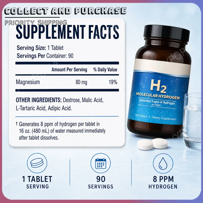 Health Wellness & Nutrition Center Llc - Molecular Hydrogen H2 Tablets 90 Count
