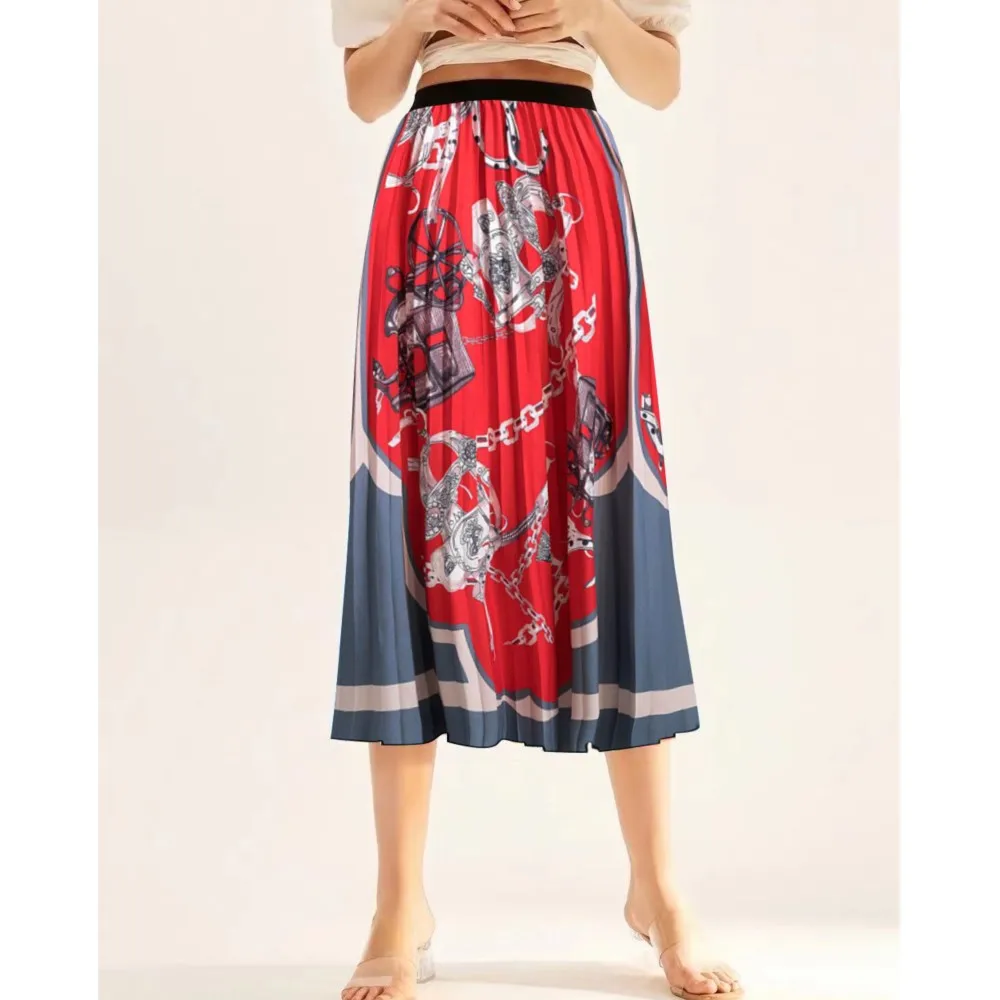 Zomerrokken Voor Dames Dames Bedrukte Vintage Jurk Rok Strand Lente Zomer Fris Zoet Lange Rok Tutu Rok