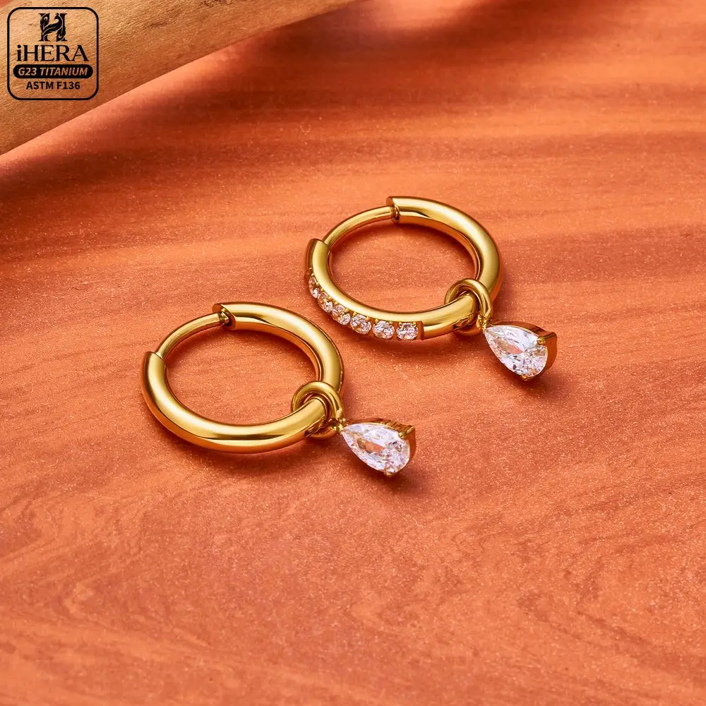 1/10 Stück F136 Titan Piercing Hänge-Creolen mit funkelnden Zirkonia-Steinen, Nasen-, Septum-, Helix-, Knorpel-Ohrringe-Set, Labret-, Augenbrauen- und Körperschmuck – Detail 8