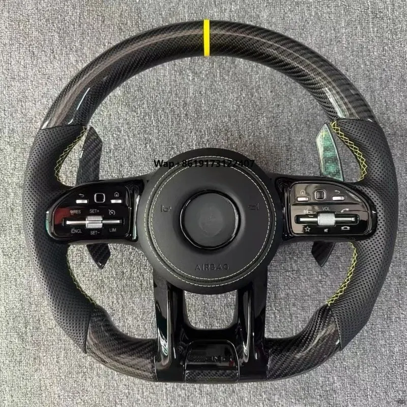 

Car Forged Carbon Fiber Sports Steering Wheel Customized for W177 W213 W222 W205 W223 W463 C257