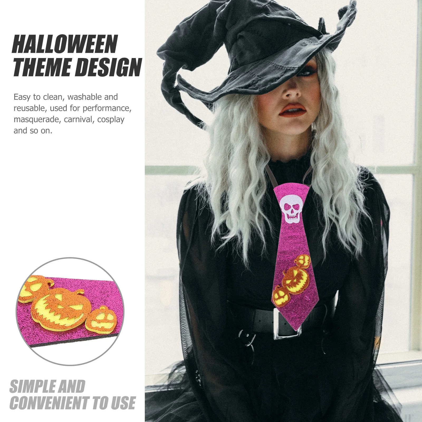 ربطة عنق على شكل جمجمة اليقطين للهالوين، إكسسوار تنكري للجنسين، ربطة عنق مزخرفة للحفلات، هدية عصرية للرجال والنساء