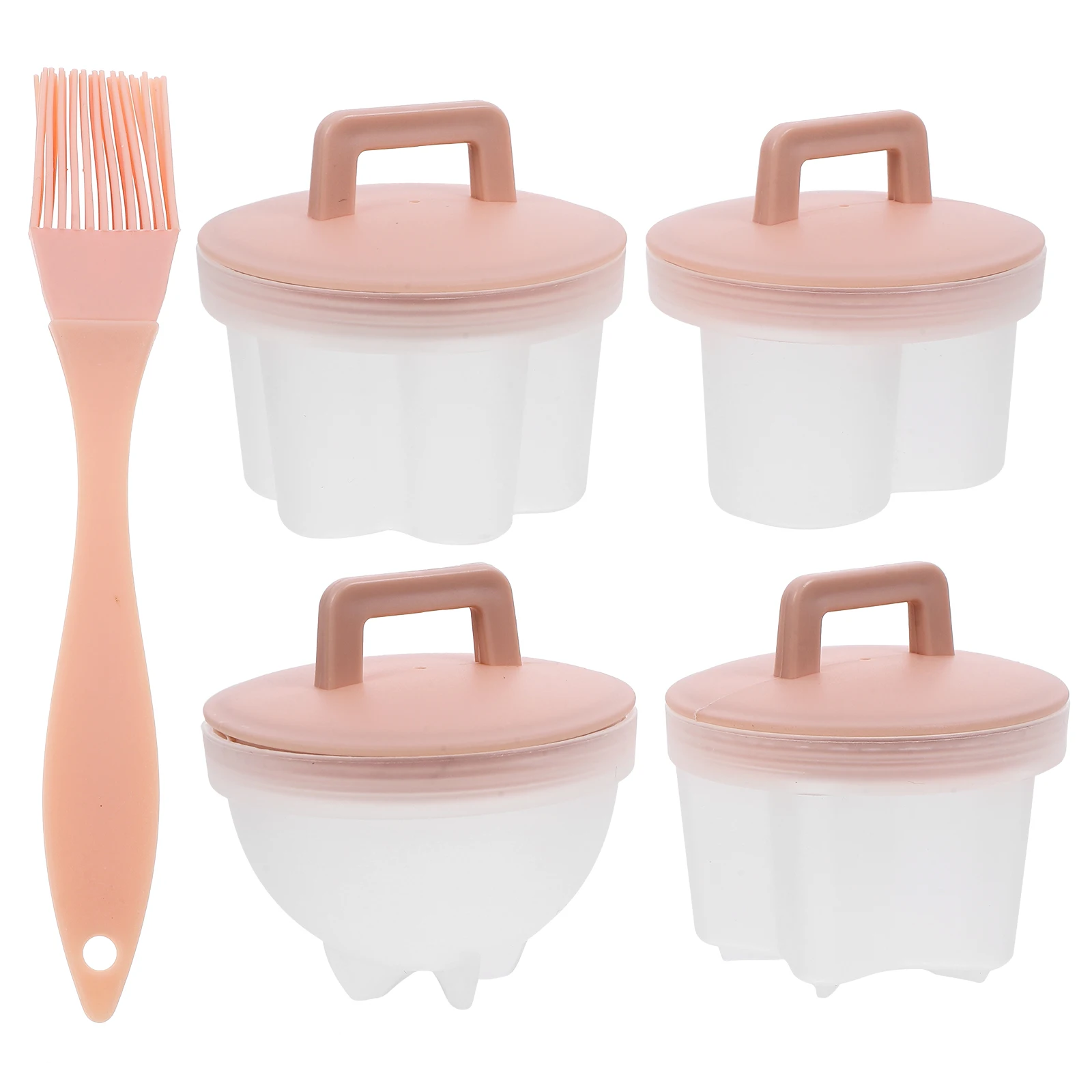 

4pcs Fried Mold Mini Cooker Safe Microwave Egg Steamer Non-Stick Microwave Steamer Steamed Egg Bowl Lightweight Easy Storage