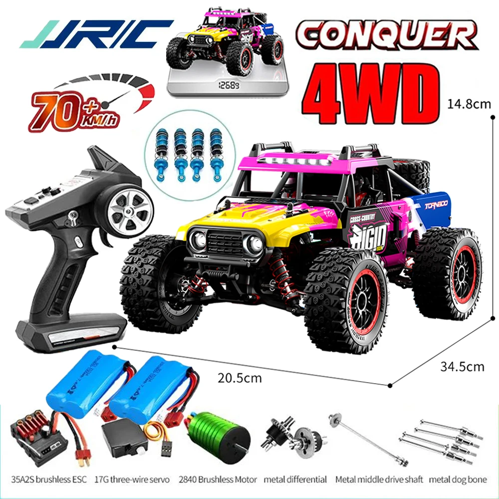 

Coche Todoterreno De Control Remoto 4WD Para Niños Y Adultos, Camión.Alta Velocidad RC 4x4, Súper Sin Escobillas, 50 /70 KM/H,