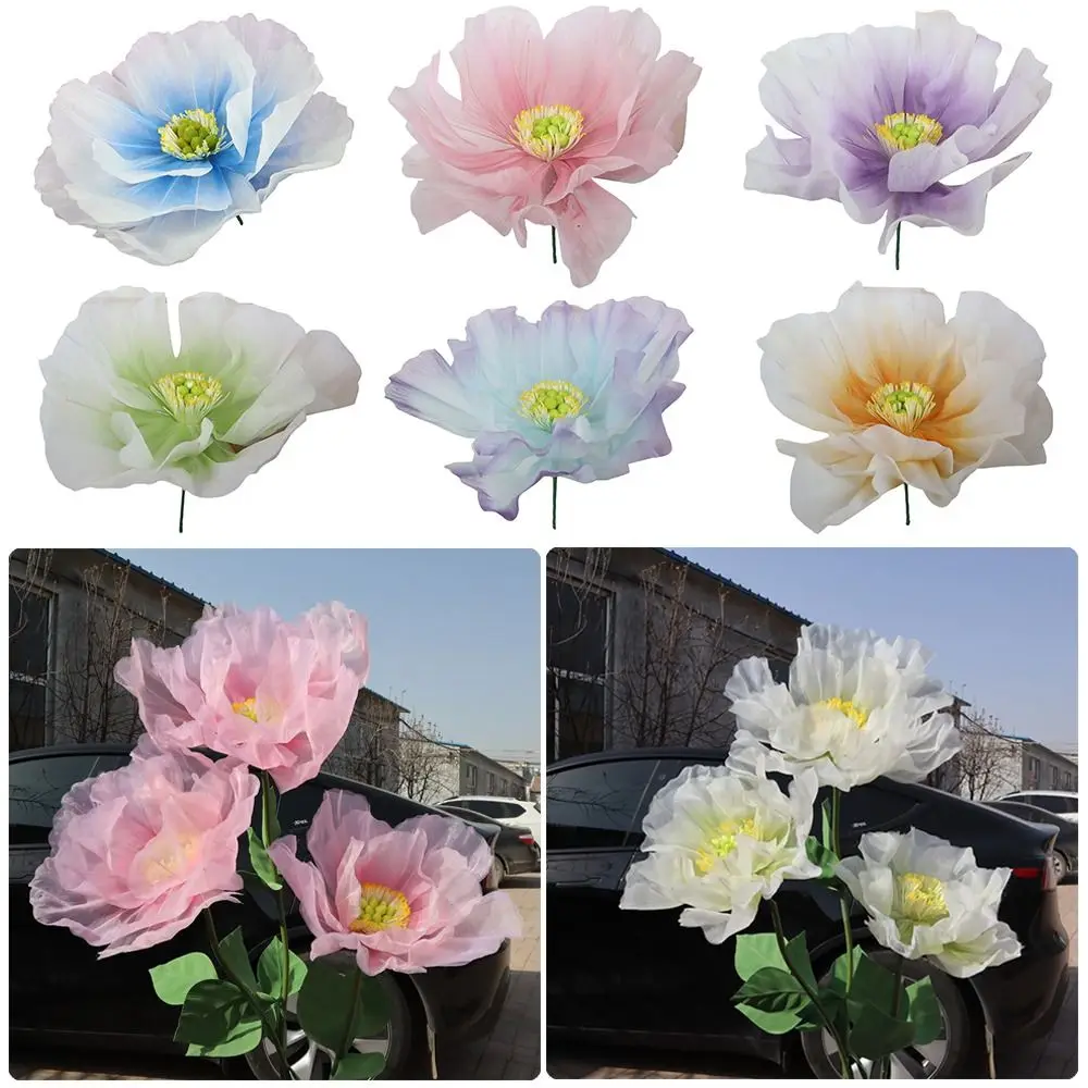 

New 40cm Simulation Peony Flower DIY Gradient Fake Flowers Giant Simulated Flower Head Flower Background Wall Decoration