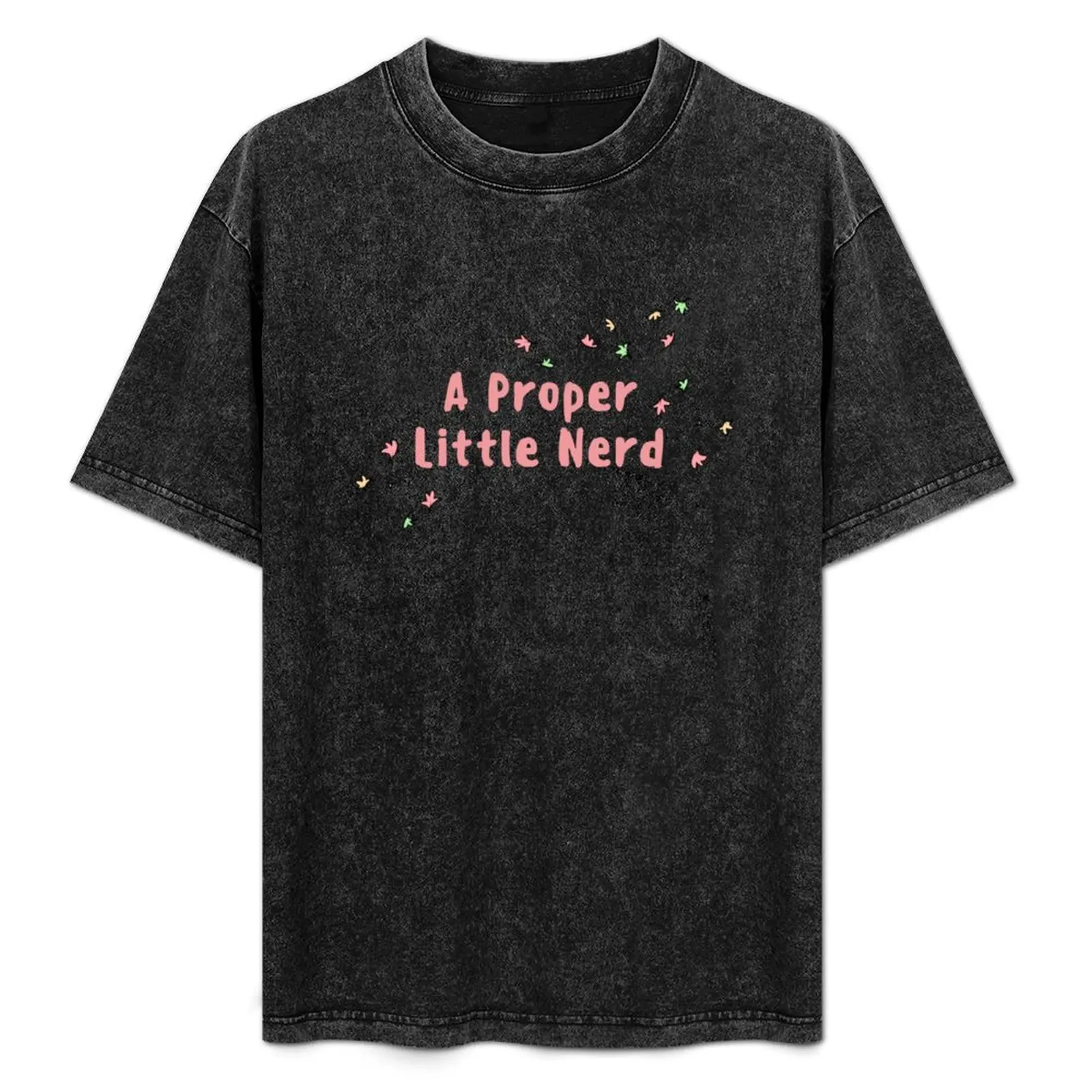 Heartstopper Quote A Proper Little Nerd Cute Pink Leaves Nick Nelson T-Shirt Halloween Casual T-Shirt