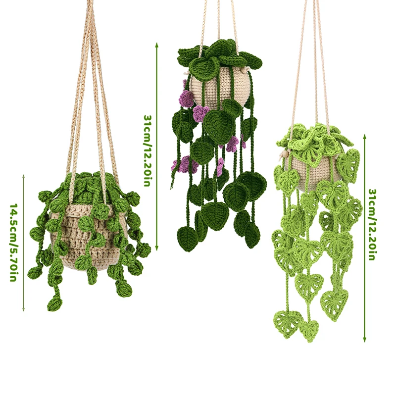 Kraball Gehaakte Hangende Plantenset Met Instructie Eenvoudig Handbreien Garen Boldraad Naalden Haken Breien Gereedschap Set