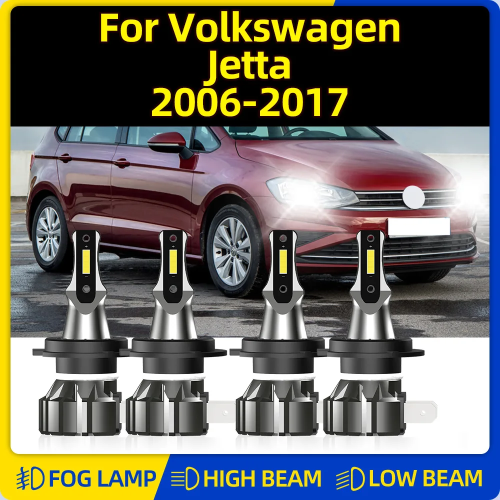 

H7 LED Headlight Canbus 40000LM Turbo Lamp 6000K Plug And Play Car Light 12V For Volkswagen Jetta 2006-2013 2014 2015 2016 2017