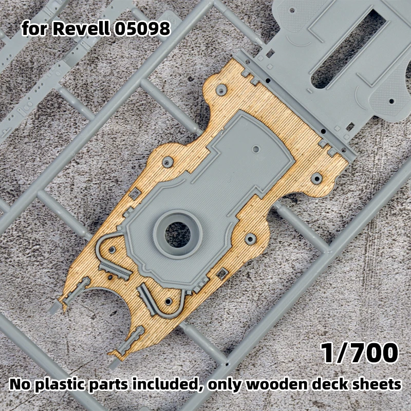Modell-Upgrade-Teile Lasergeschnittene Holzdeckplatte mit selbstklebender Ankerkette für 05098 Revell KM Bismarck 1/700 – Detail 5