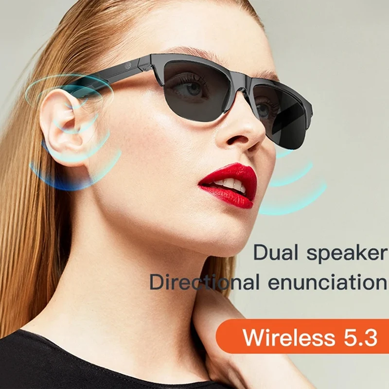 New Smart Sunglasses Glasses Call Outdoor Sports Headphones HIFI Black Technology Anti-Touch UV