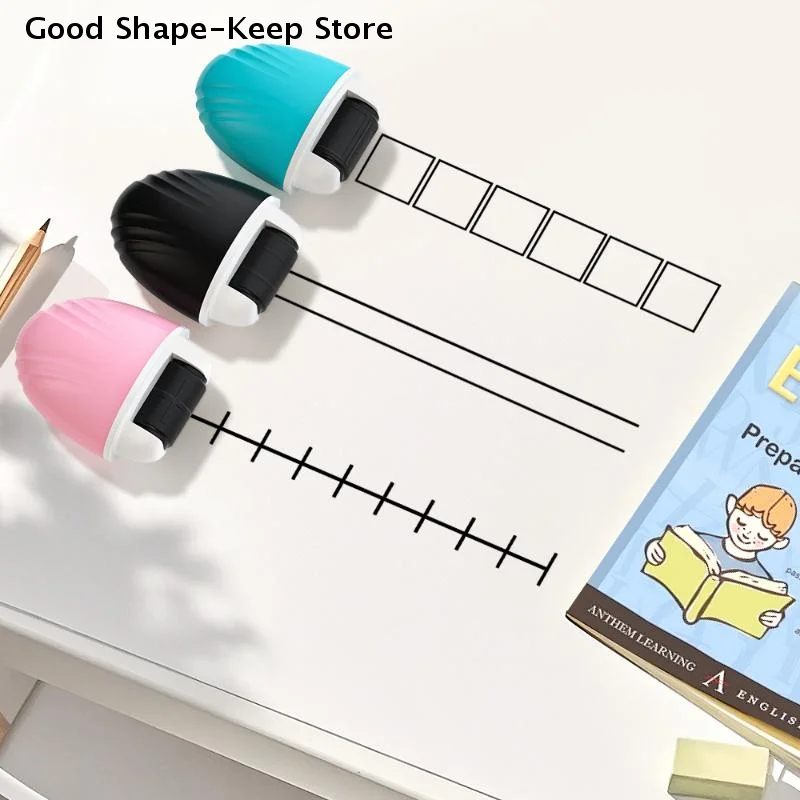 Convenient Teacher's Teaching For Roller Stamp Math Correction Tool Mathematics And English Seal Double Line Grid Roller Seal