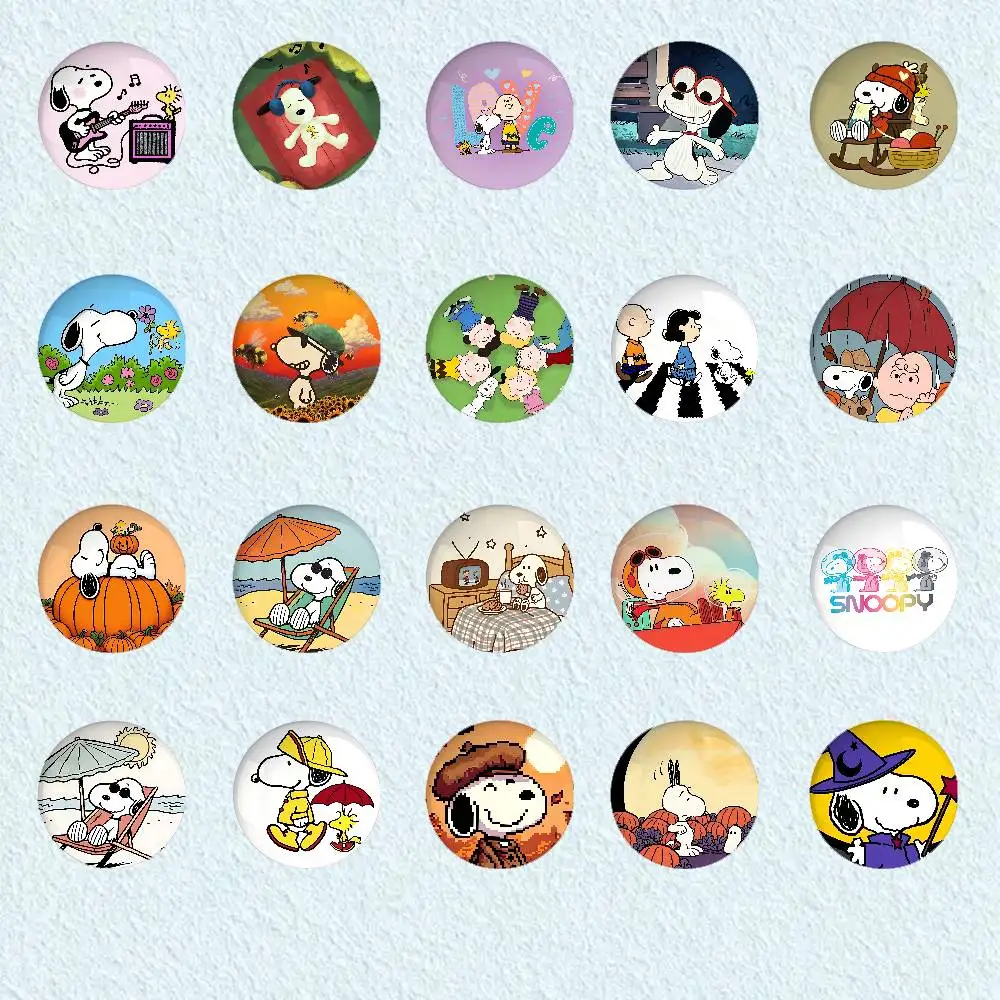 Retro Y-S-snoopyS-Es Niedliche Abzeichen Mode Neuer Hip-Hop Vielseitiger Runder Metall-Pin Cartoon-Anstecker Geschenk Großhandel