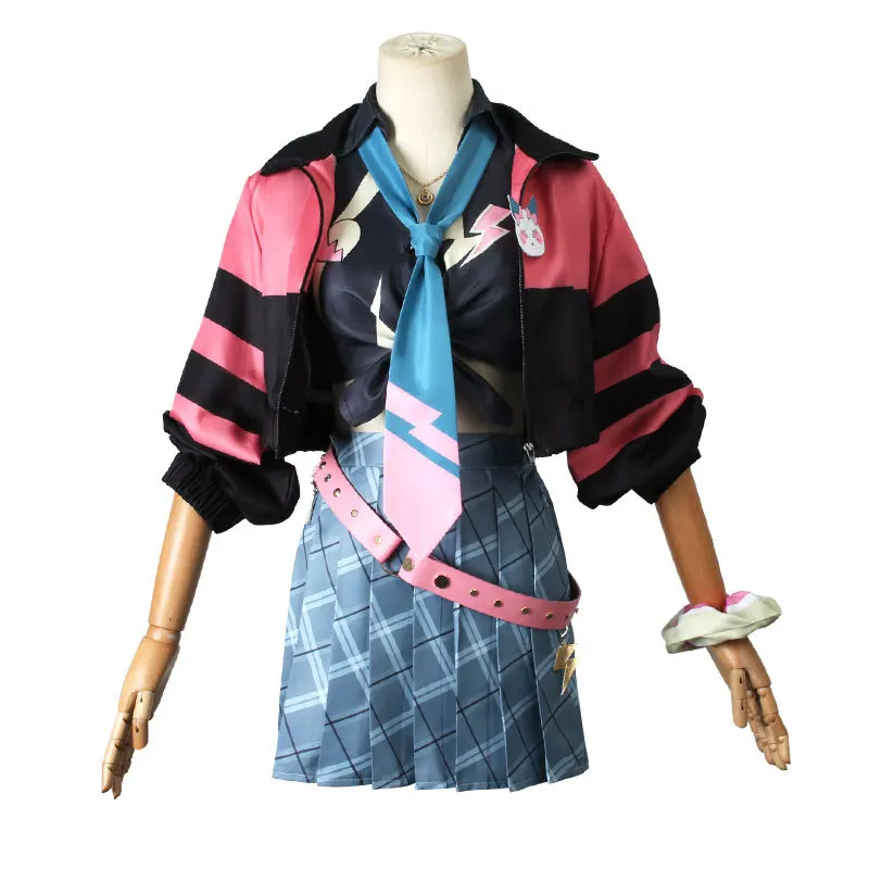 Anime Vtuber Nijisanji Kotoka Torahime Cosplay Costume Girl New Cute Uniform Suit Jacket Shirt Skirt Tie Halloween Party Clothes