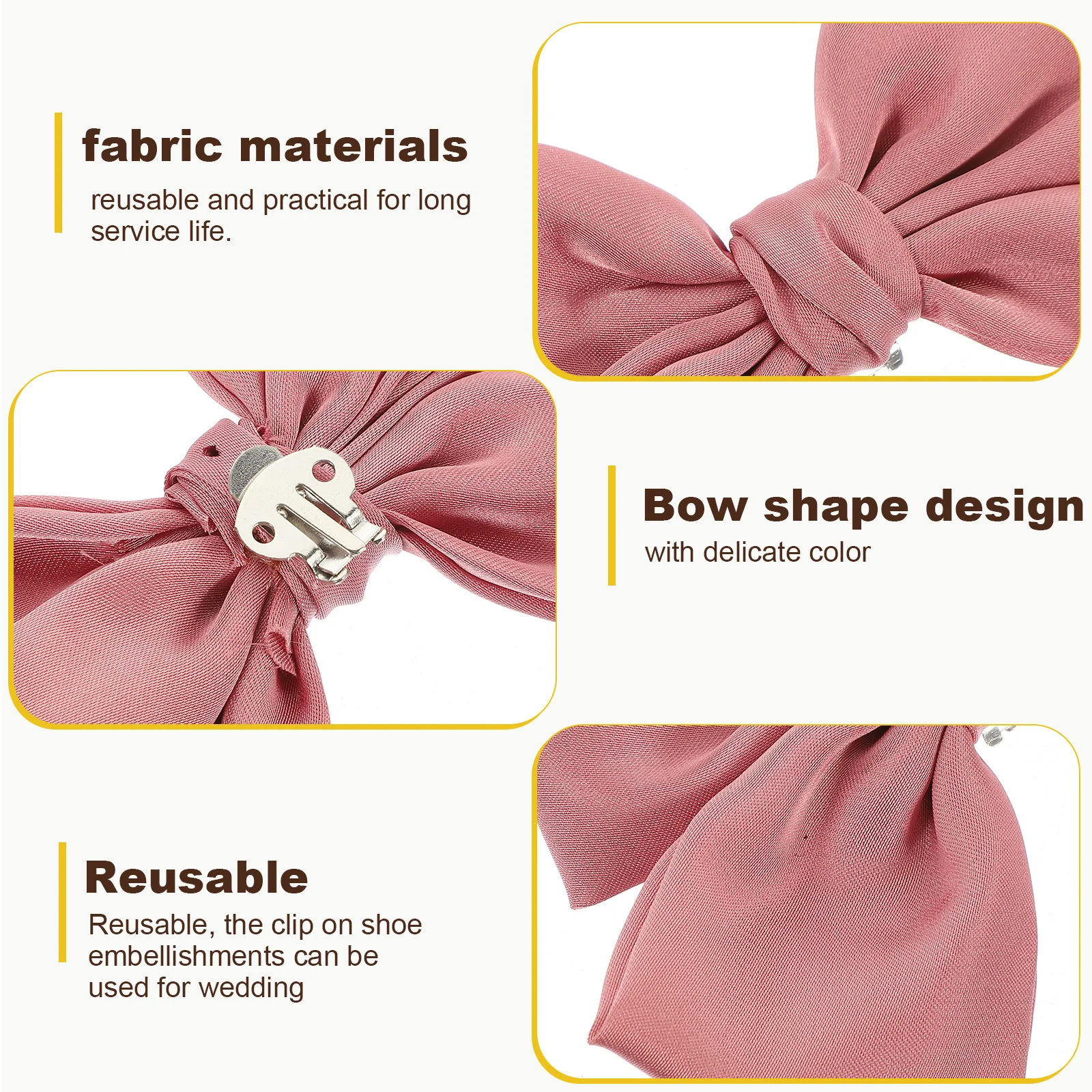

Retro Shoe Buckles Clip on Bows for Shoes Heels Clips Accessories Women Bridal Decoration Cloth Girl