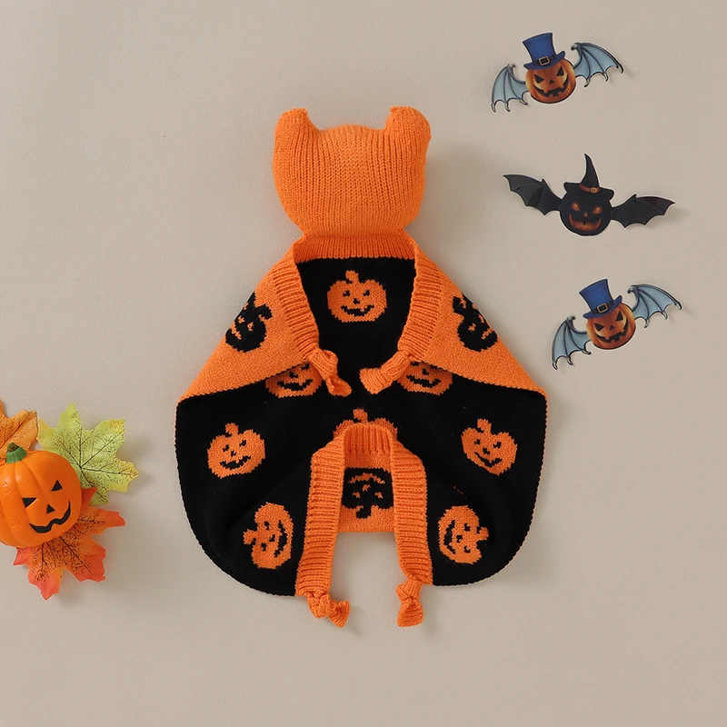 Baby Appeased Towel Knit Infant Newborn Girl Boy Comfort Washcloth Funny Pumpkin Halloween Kid Calming Blanket Sleep Toy Bedding