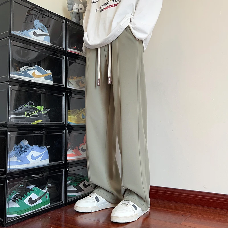 

Мужские свободные спортивные брюки в стиле хип-хоп, американские уличные тяжелые джоггеры, прямые повседневные брюки для весны и осени