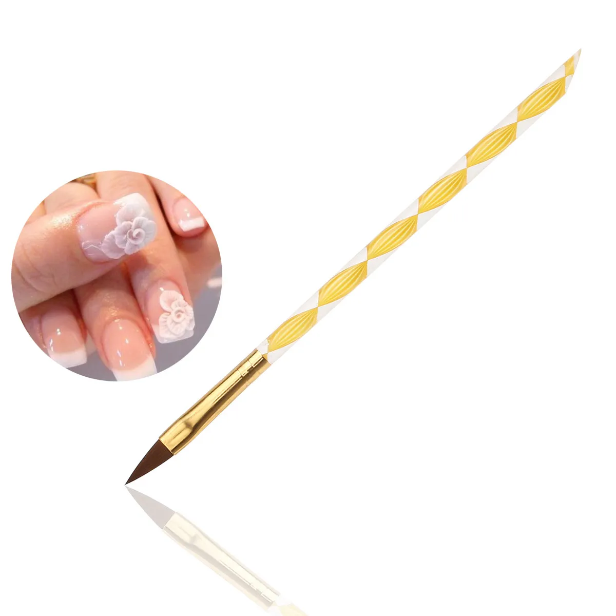 

5Pcs Nail Carving Pens Hair Acrylic Precision Sculpting Brushes Gel Enhancement Razor Smile Lines Manicure Tools DIY