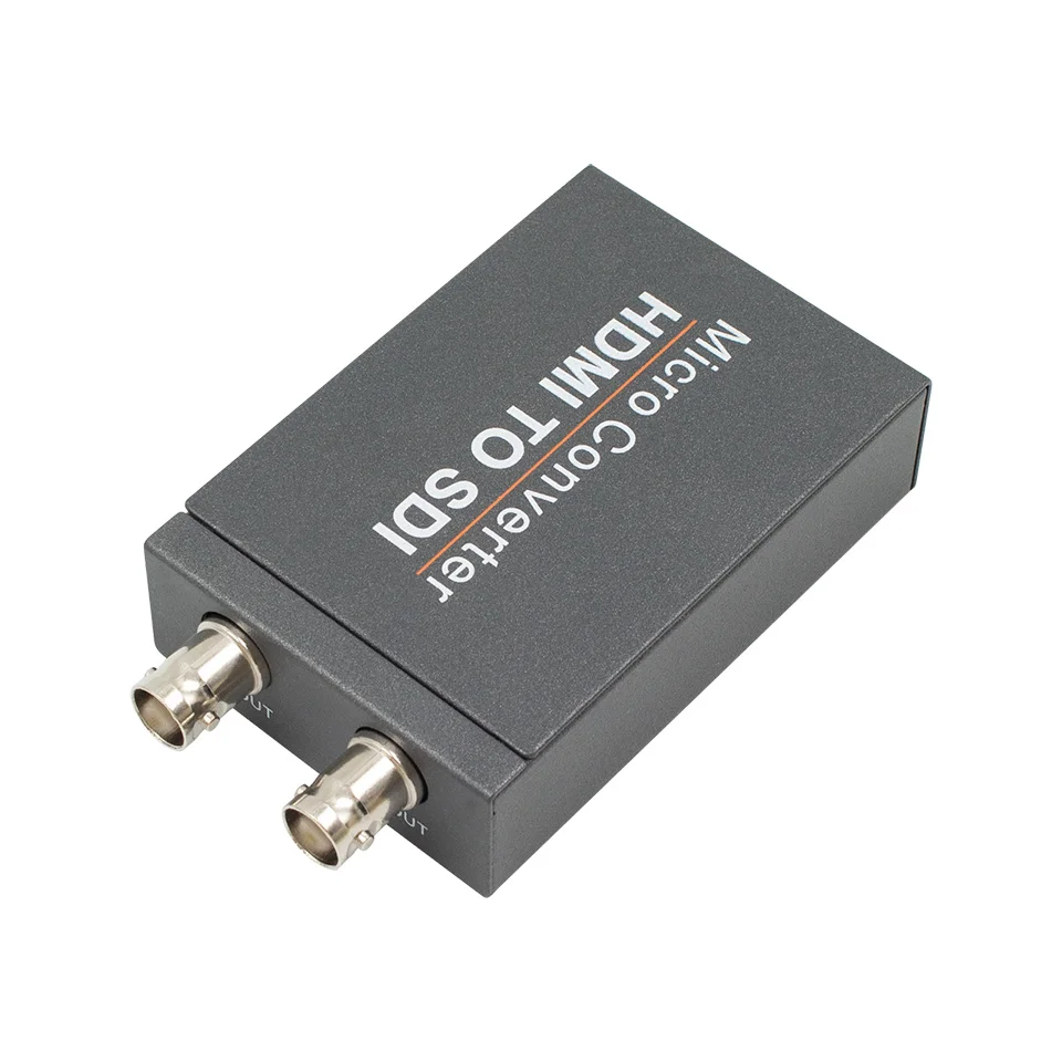 Convertidor HDMI a 3G-SDI/HD-SDI, salida SDI de 2 vías con cable de alimentación, soporte para integración de audio 1080P, extensor para cámara