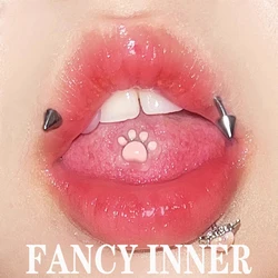 Color Changing Dog Paw Bear Paw Tongue Stud Earrings Bone Stud Resin DIY Cute Ins Sweet Cool Tongue Rings Piercing Jewelry