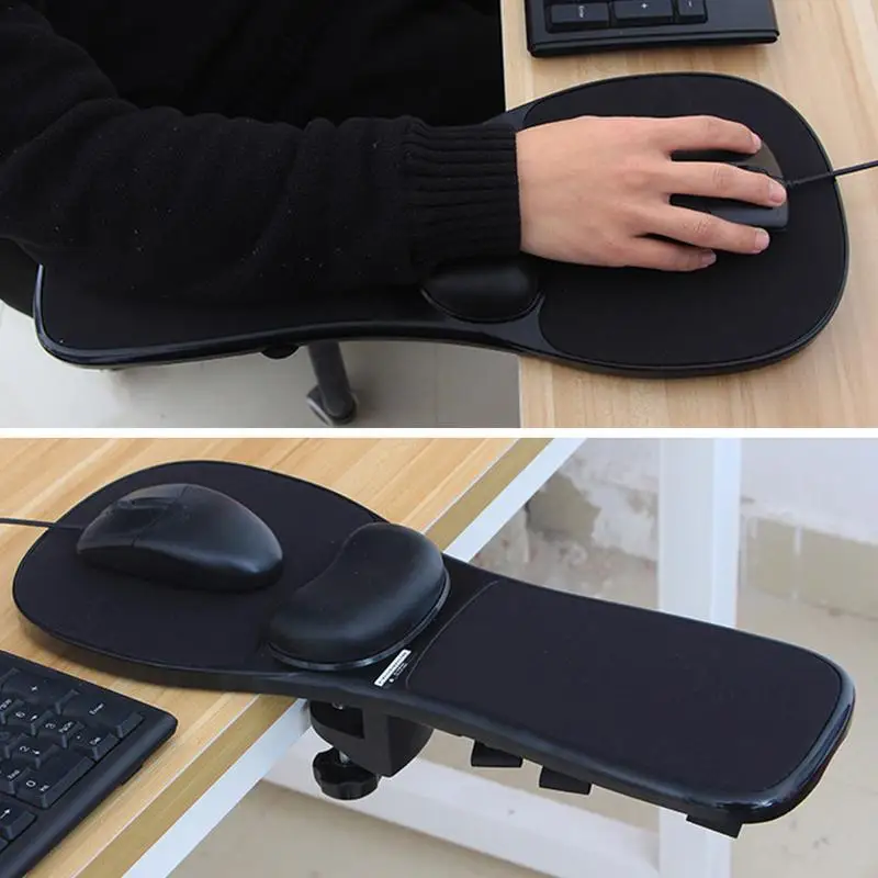 2023 Arm Rest Support Chair Computer Desk Armrest Home Office Wrist Mouse Pad Computer Mouse Mat Laptop Desk Bracket