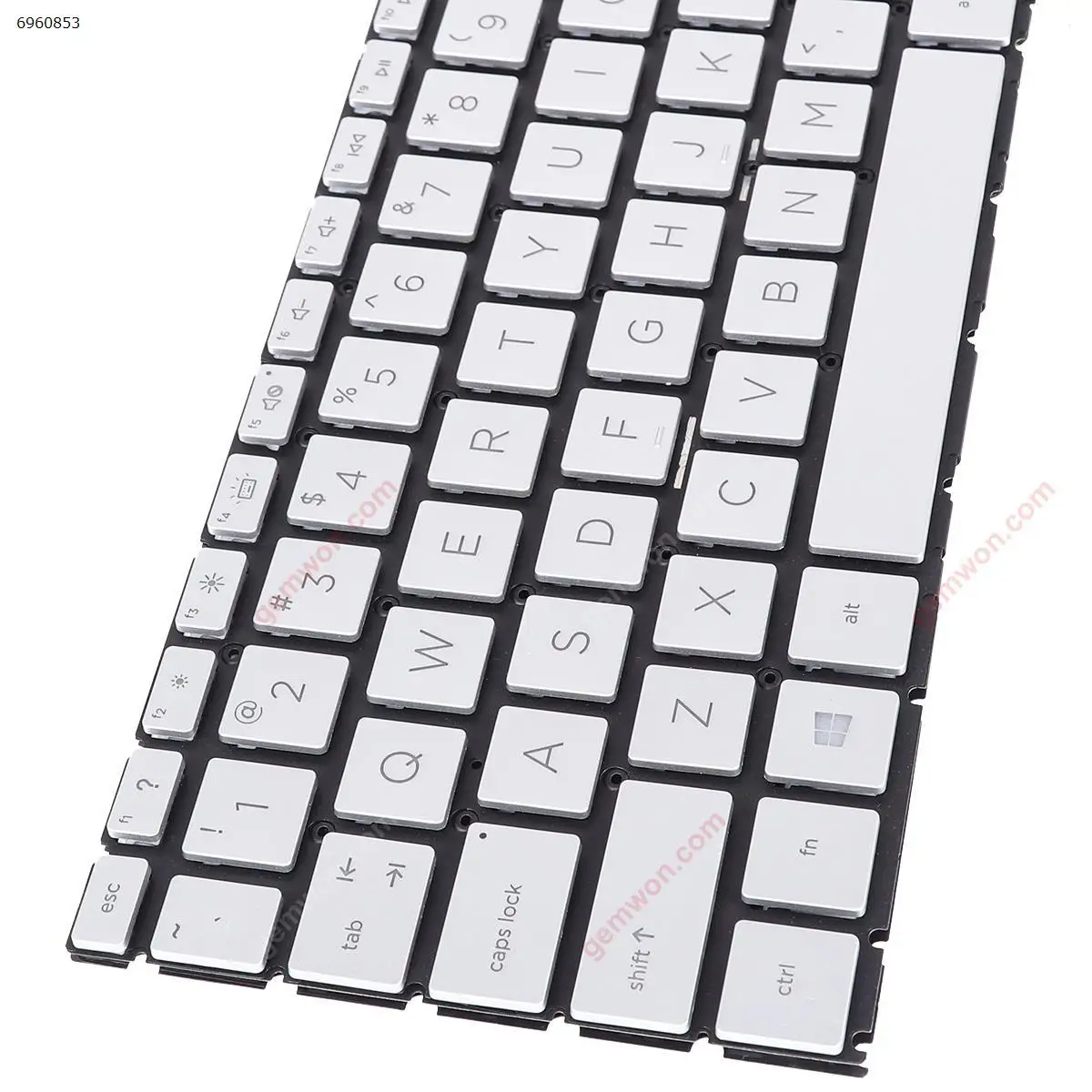 Keyboard Laptop AS untuk HP 15-EG 15-EH perak dengan lampu latar