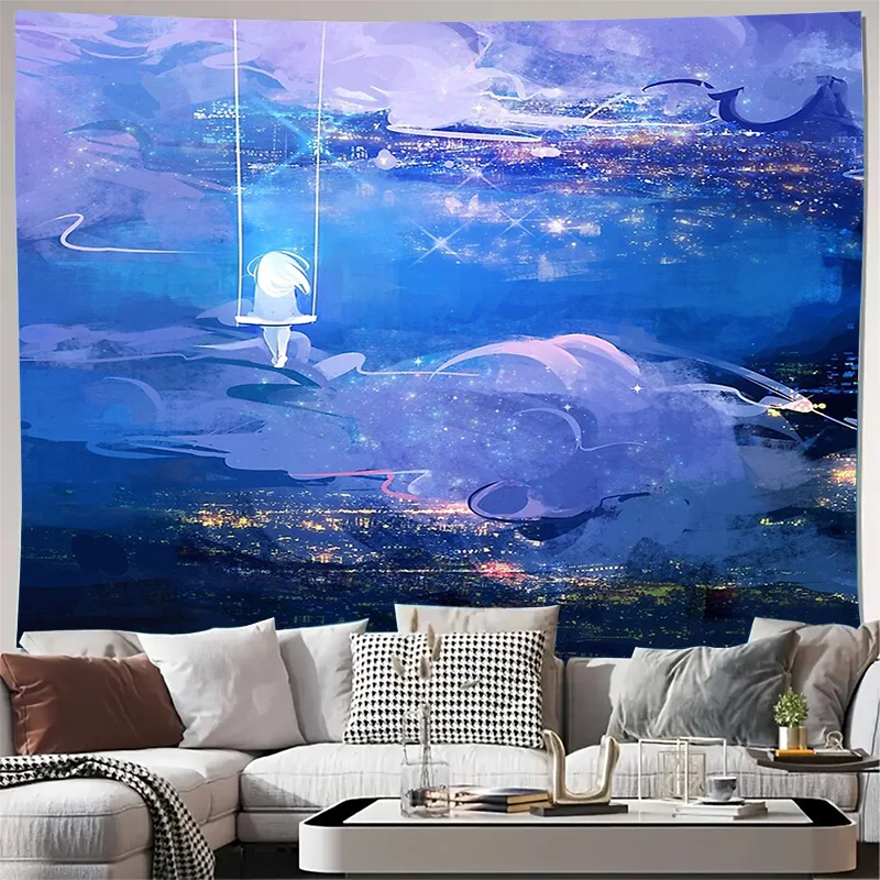 

Галактика гобелен туманность настенный декор космический Небесный эстетический Вселенная настенное искусство космический декор комнаты звездное небо гобелен Bedr