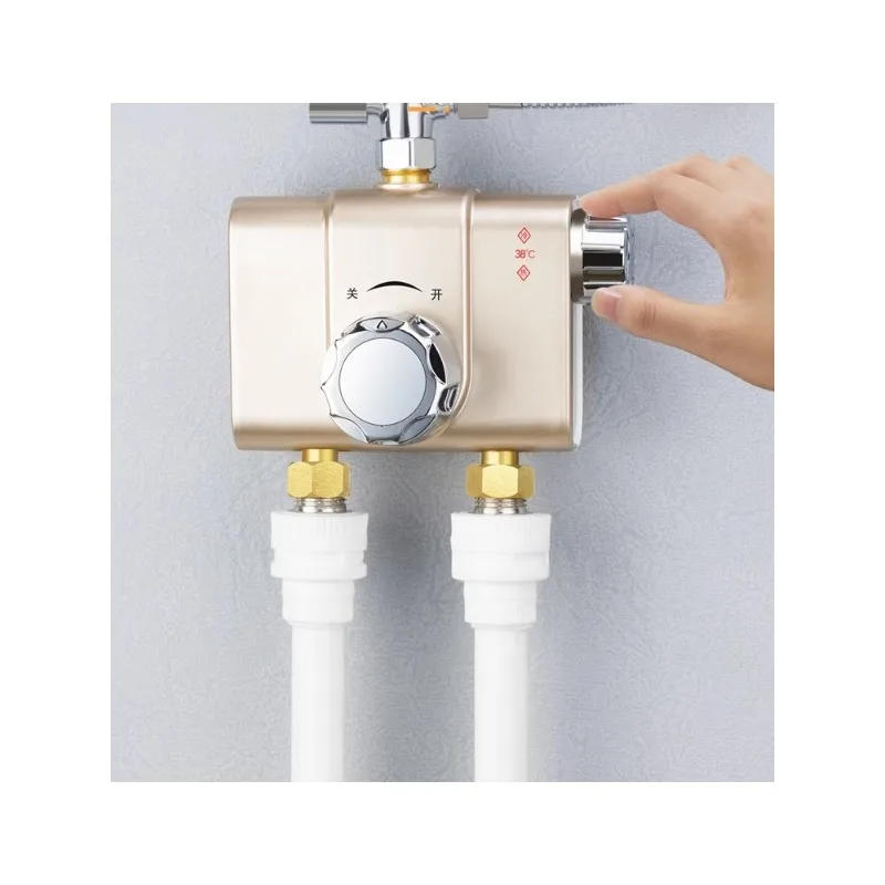 Constant temperature mixing valve exposed mounted solar water heater intelligent automatic water temperature regulator hot and