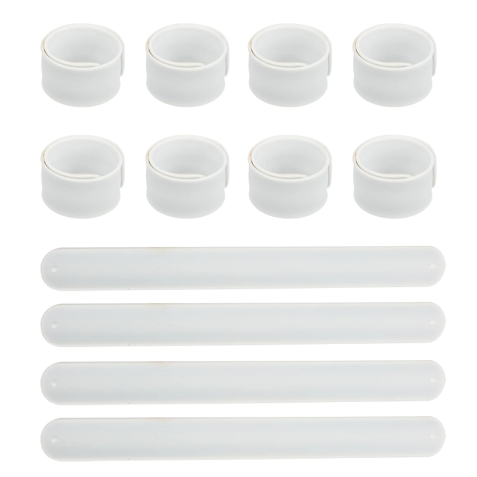 12Pcs Lightweight Kids Silicone Slap Bracelets DIY Soft Comfortable Wrist Jewelry Party Favor Bands Slap Bracelets