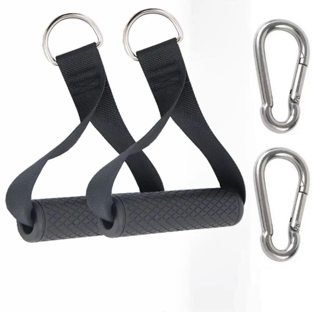 Nylon Construction Cable Machine Attachment Set Durable Heavy-Duty Lat Pulldown Gear Detachable Gym Exercise Handles