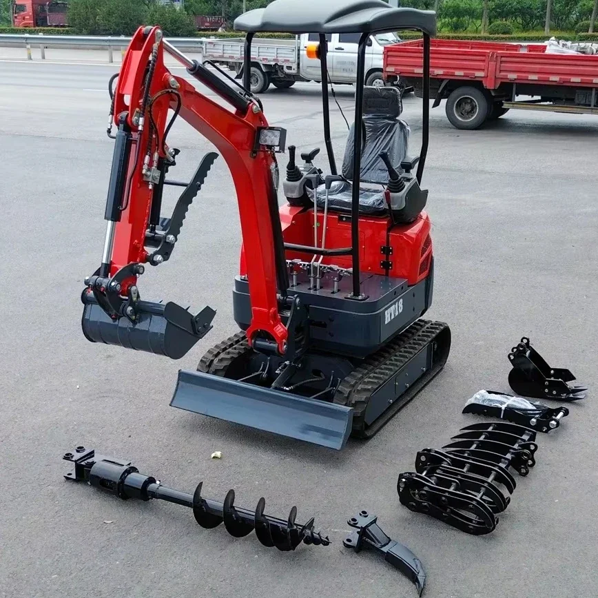 2 Ton to 8 Ton Hydraulic Mini Digger Excavator for Construction Small Crawler with 1 Year Warranty