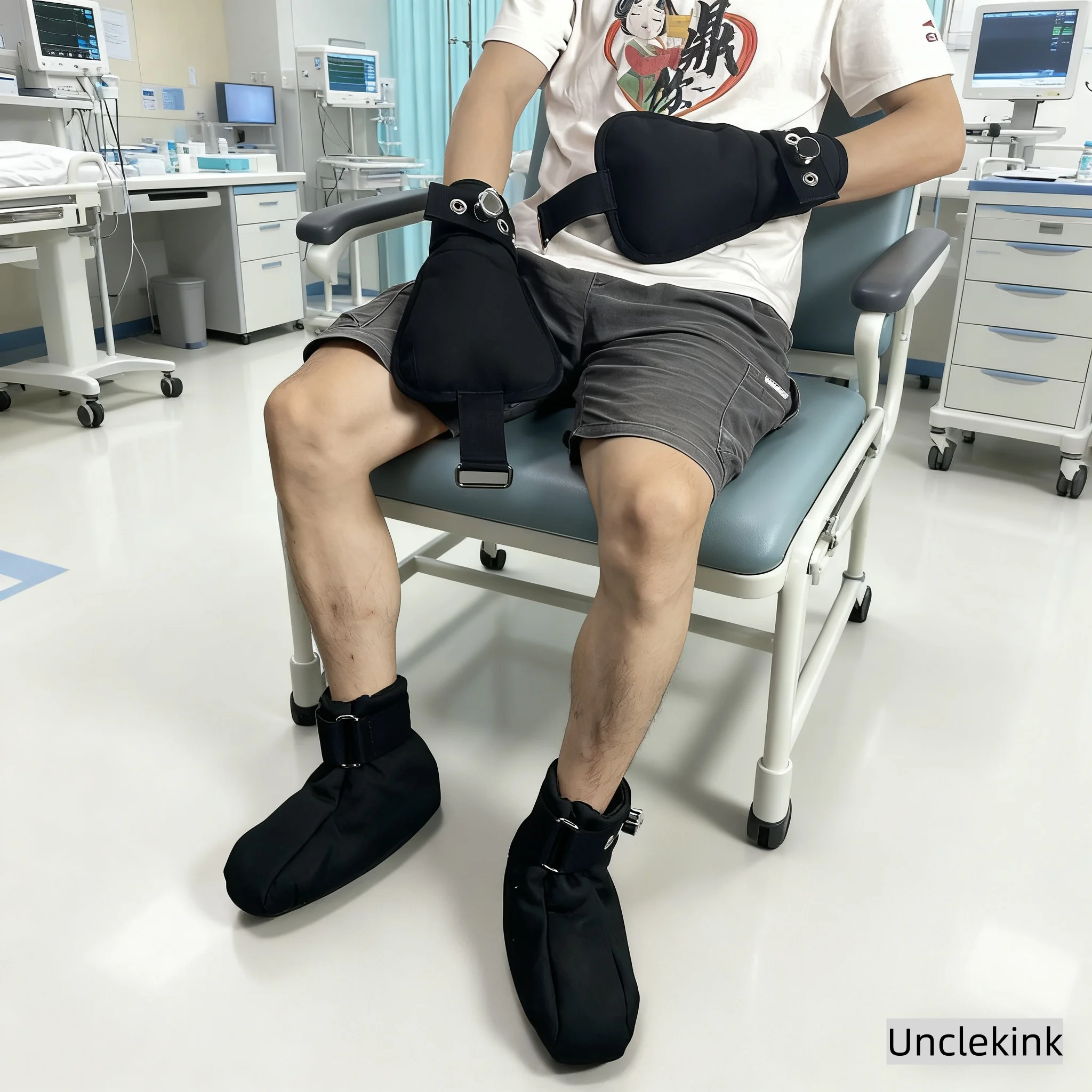 

Медицинский защитный набор с магнитным замком, мягкая подкладка, черные хлопковые варежки, защитная обувь для здравоохранения, больницы ICU