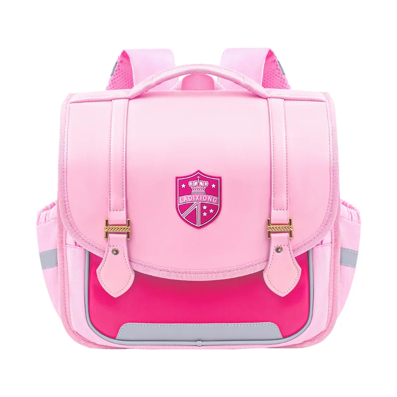 High Quality Primary School Bags Large Capacity Horizontal Schoolbag Kids Rucksack Student Flip Book Bag British Style Backpack