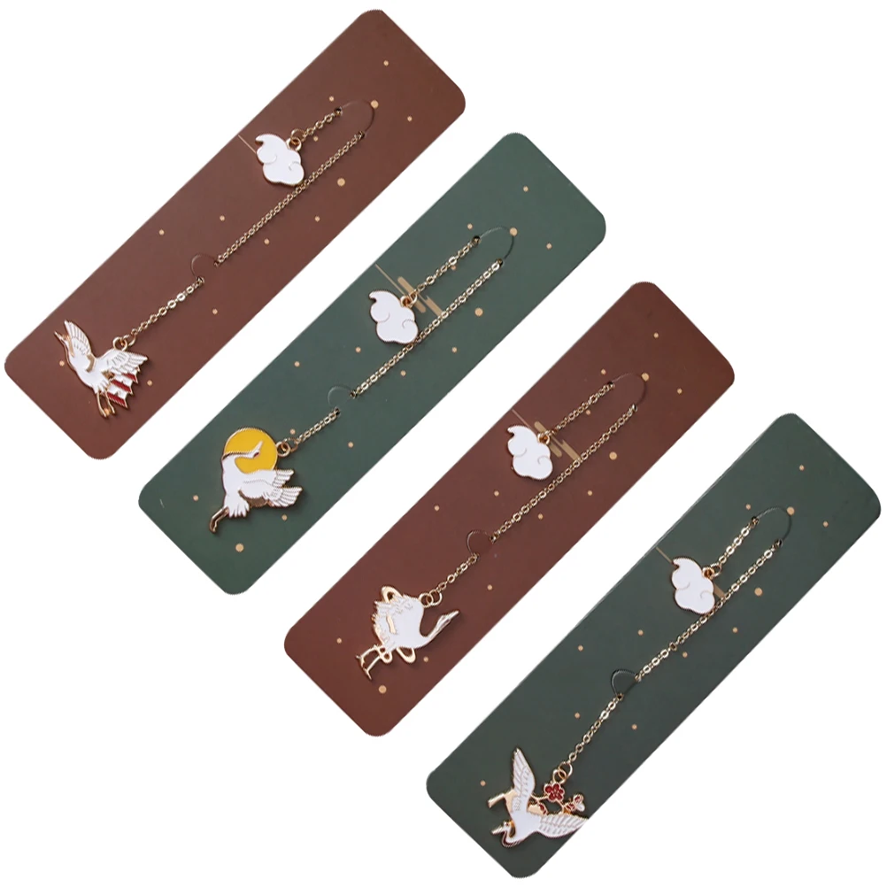 

4Pcs Metal Bookmarks Chinese Style Dragon Accessories for Books EcoFriendly Ideal Students Writers Retro Bookmark