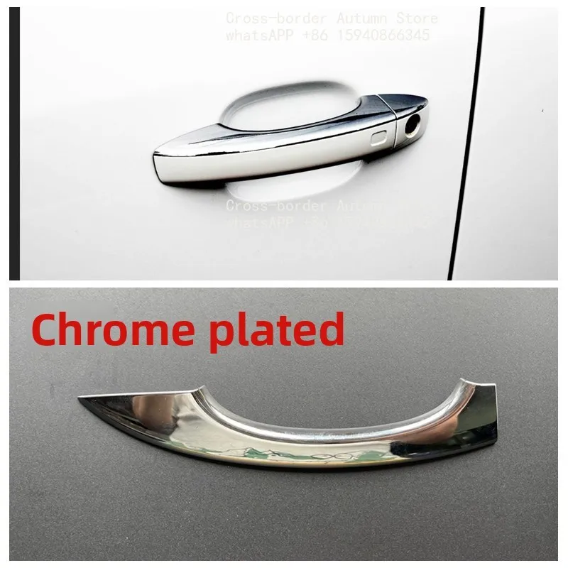 Car Outside Door Handle Chrome Decor Bright Strip Exterior Handle Trim Molding Replacement Fit 15-16 A4L Q5