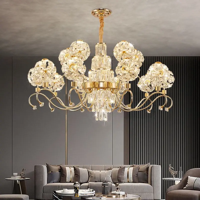 

Creative Dandelion Light Luxury Pendant Living room light, minimalist crystal light French bedroom dining room light