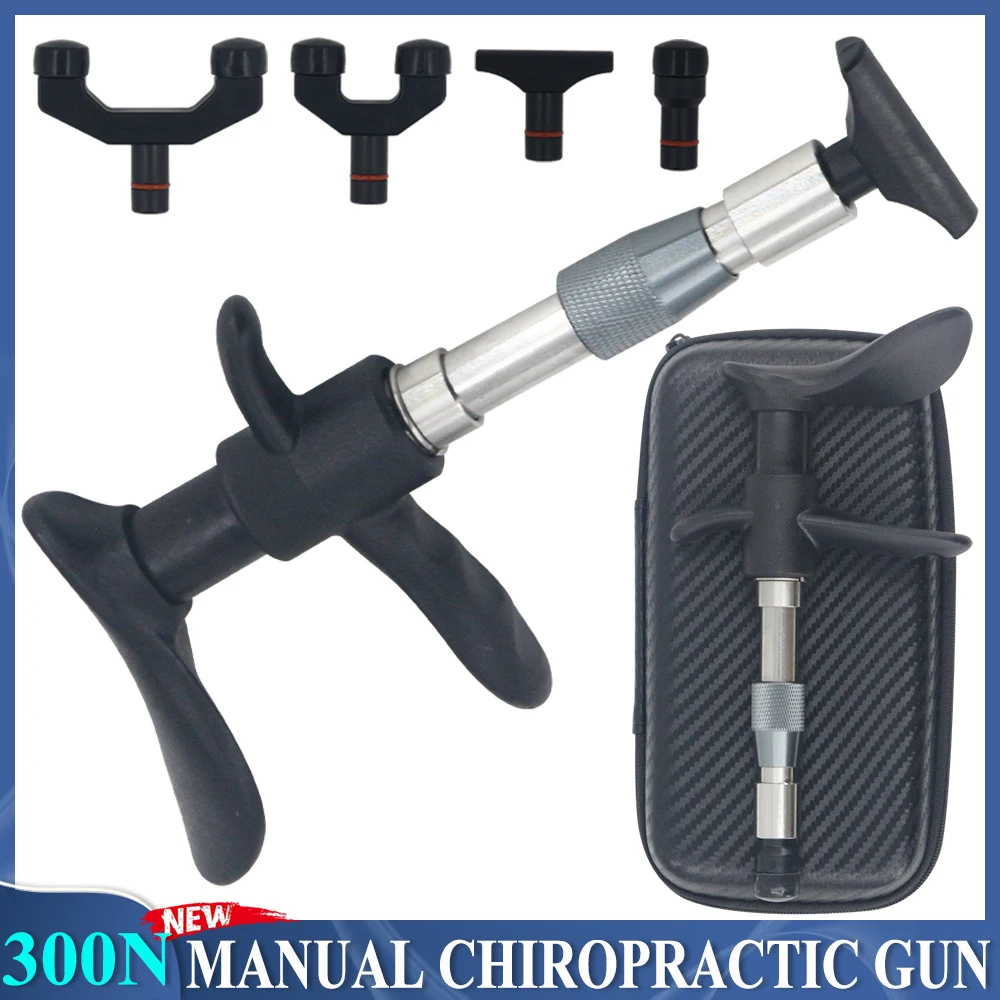 

Portable Chiropractic Adjusting Tools Therapy For Spine Massage 300N Instrument Impulse Manual Gun Stainless Steel Massager New