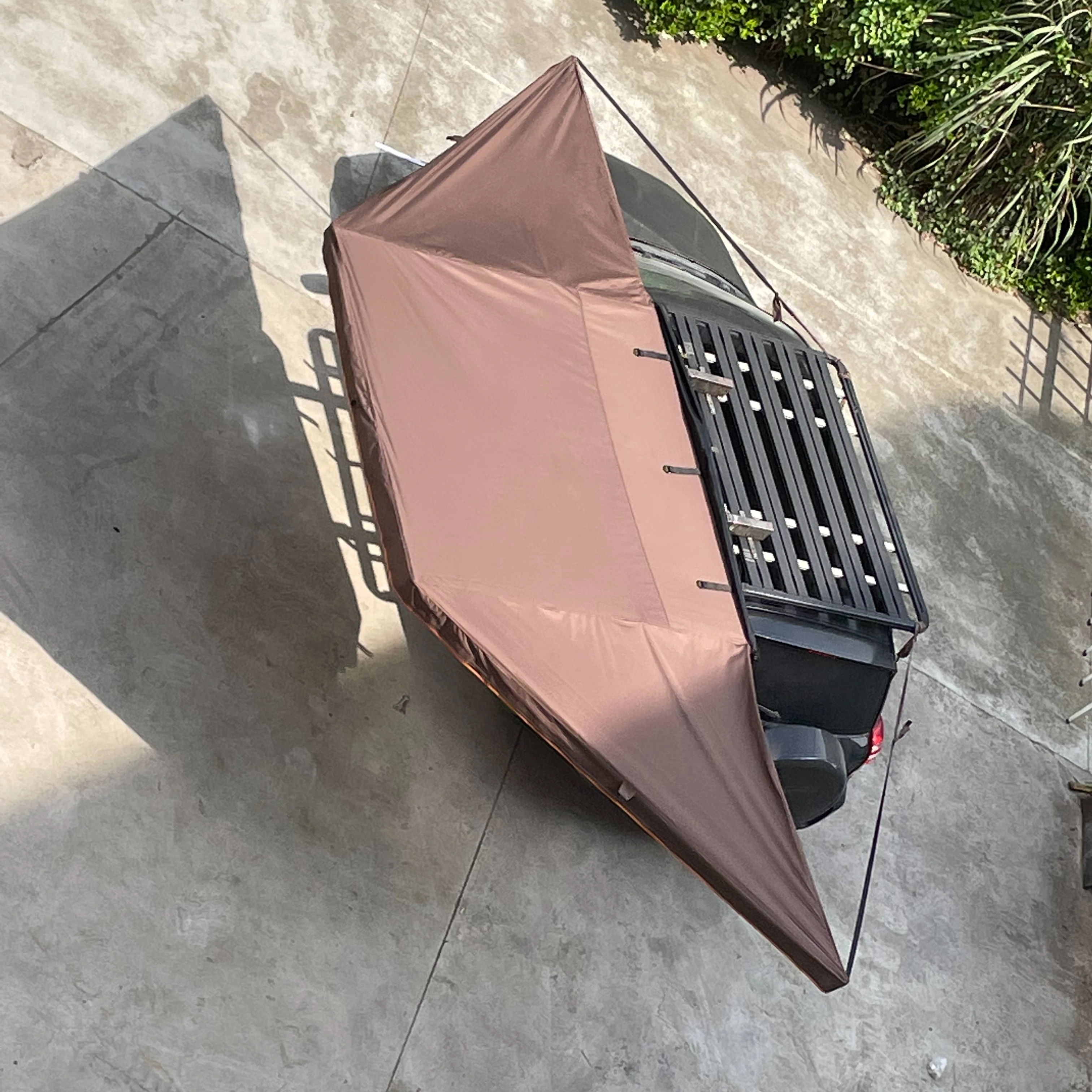 

2023 New Version 4WD Foxwing Free Standing Car Side Tent 270 Degree Sunshade Rooftop Awning with Double PVC Layers for Camping