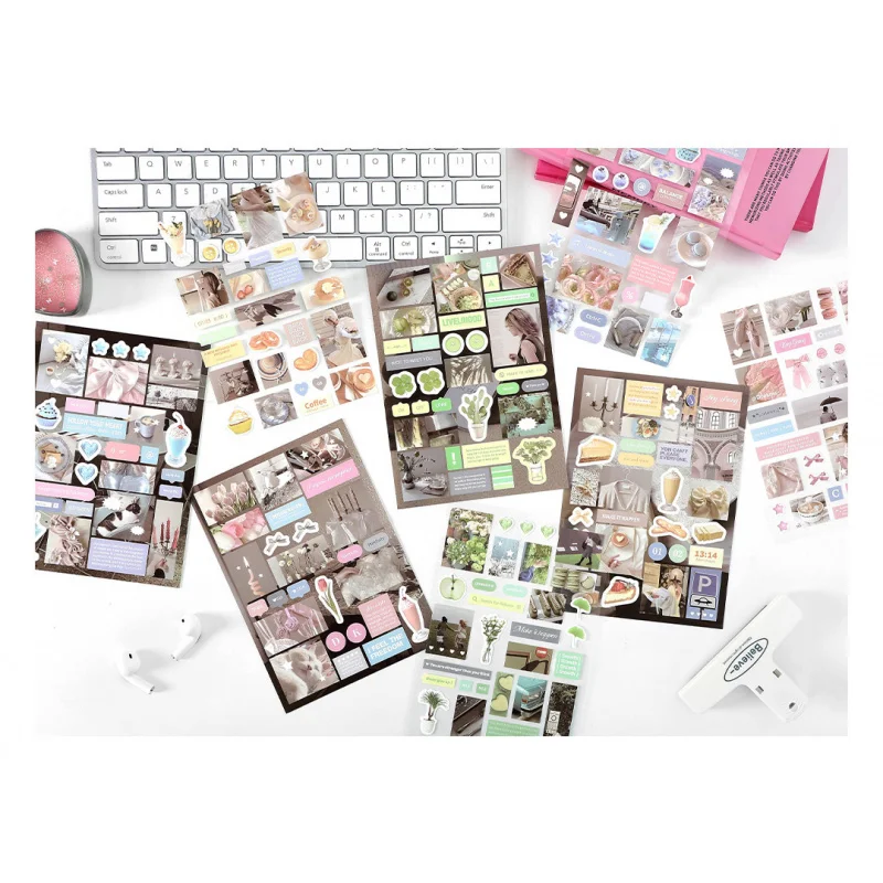 

1 упаковка наклеек серии с буквами Monsoon, журналов в корейском стиле, наклейки из материала журнала Wind