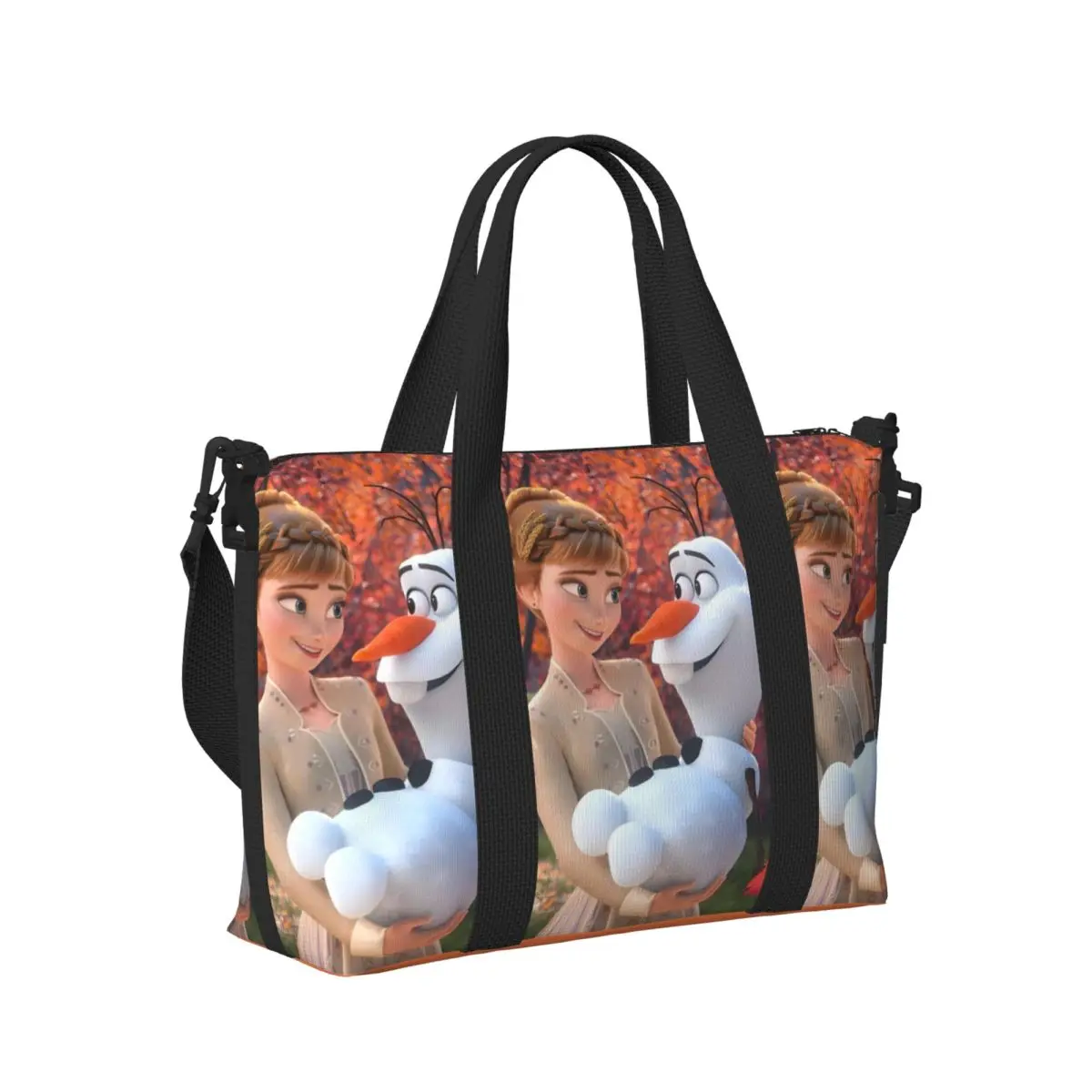 مخصص المجمدة حمل حقيبة المرأة سعة كبيرة الرسوم المتحركة الموسيقية الخيال فيلم شاطئ رياضة حقائب السفر