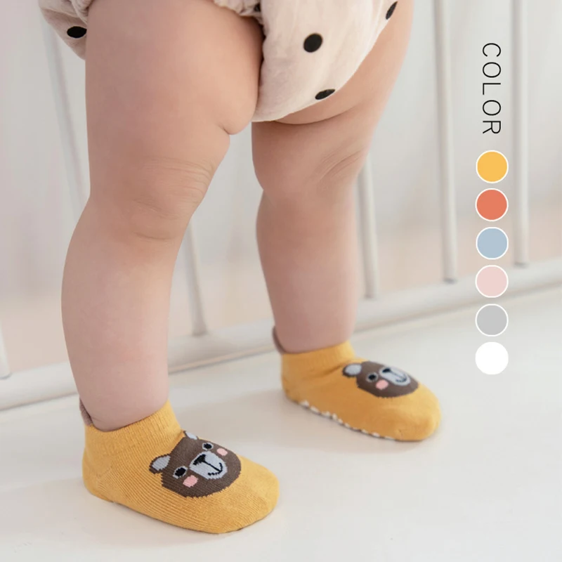 Cartoon Baby Socks Girl Boy Anti-slip Kids Cotton Short Socks Spring Autumn Soft Infant Toddler First Walker Floor Socks